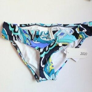 Trina Turk Shirred Bikini Bottoms Size 12 NWT